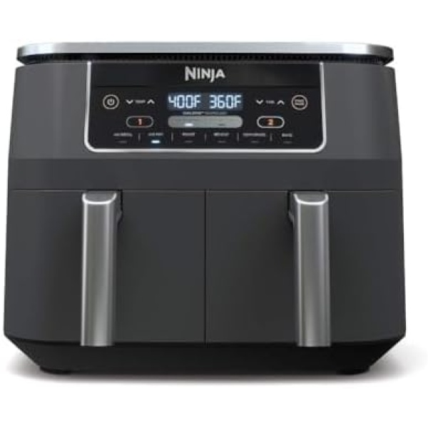 Ninja DZ201 Foodi 8 Quart 6-in-1 DualZone 2-Basket Air Fryer with 2 Independent