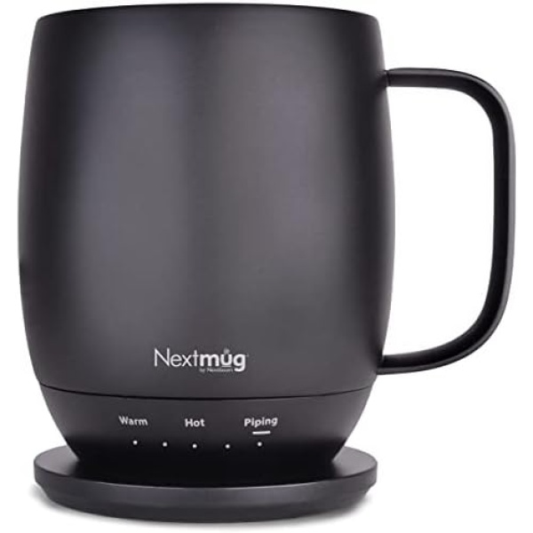 Nextmug - Temperature-Controlled, Self-Heating Coffee Mug (Black - 14 oz.)