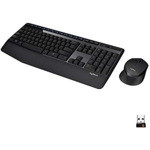 Logitech MK345 Wireless Combo Full-Sized Keyboard with Palm Rest and Comfortable