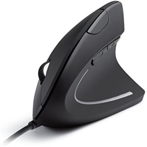 Anker® Vertical Ergonomic Optical Mouse, Wired, USB, 5 Buttons - Black