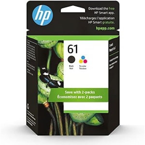 HP 61 Black/Tri-color Ink (2 Count - pack) | Works with DeskJet